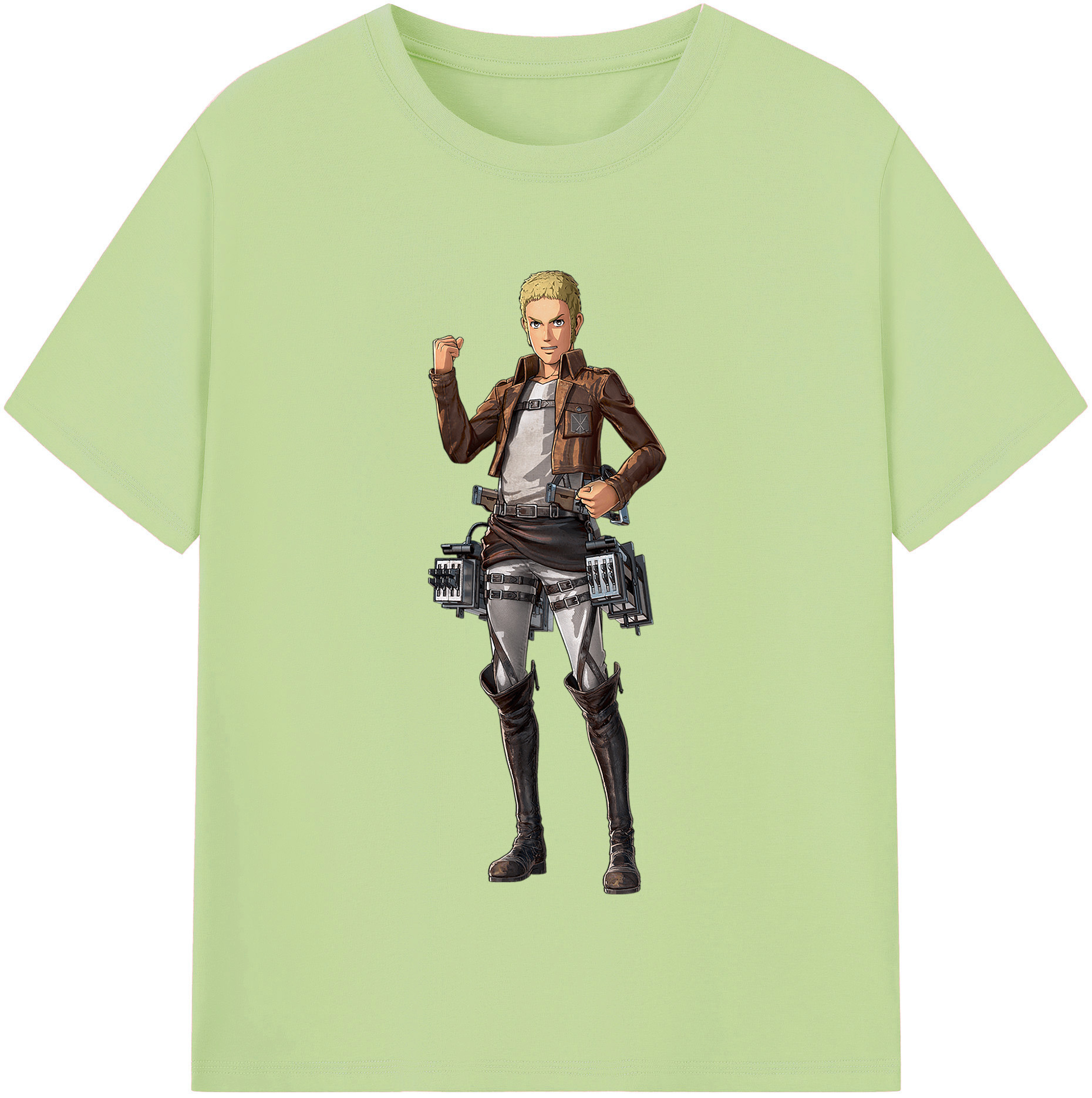 （画像用） 進撃の巨人 ライナー・ブラウン Attack on Titan Reiner Braun 綿100％半袖Tシャツ（フロントプリント）
